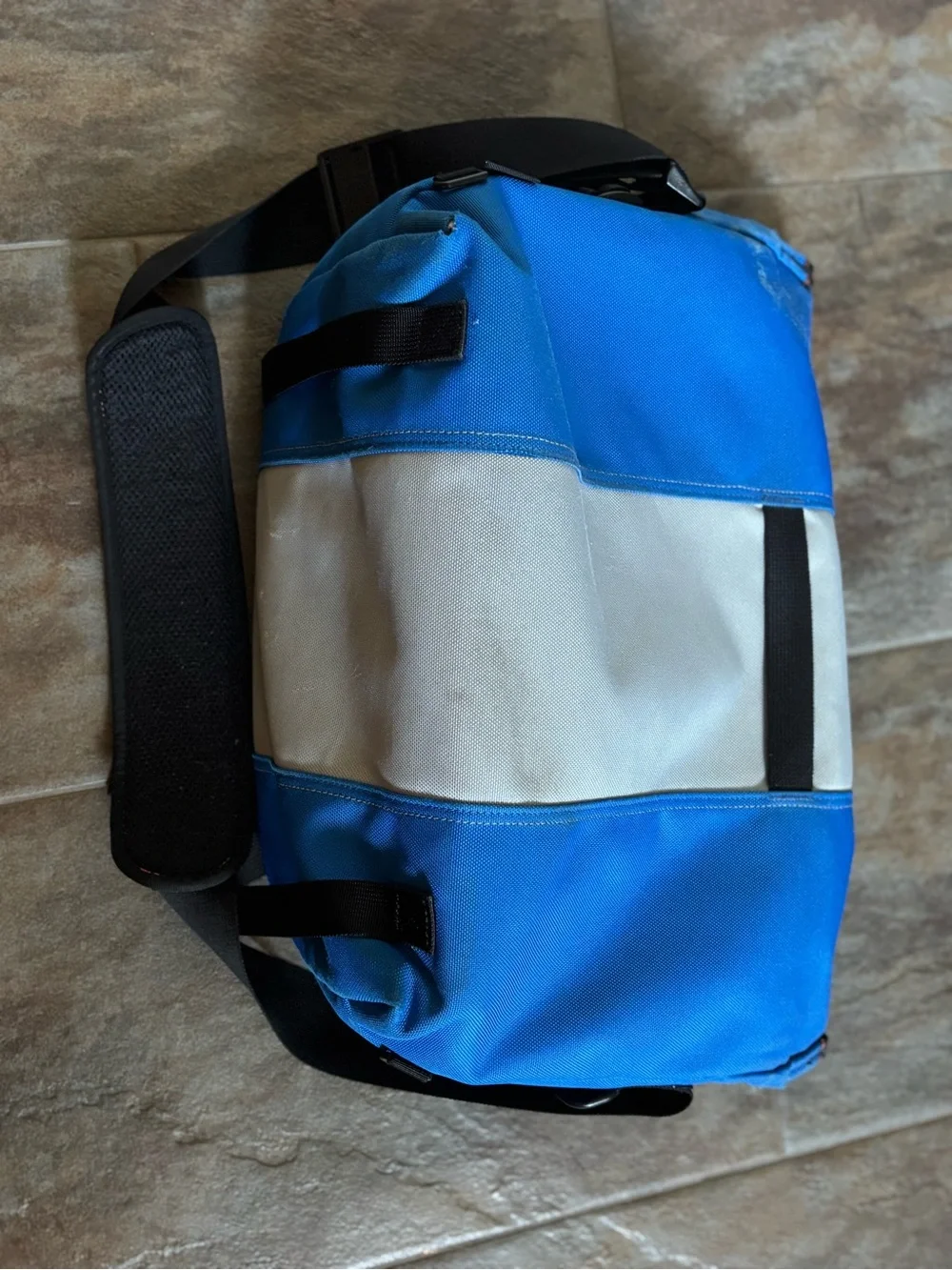 Blue and White Men's Messenger Bag - Timbuk 2
